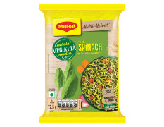 MAGGI Nutri-Licious Masala Veg Atta Noodles With Spinach In Every Noodle, 72.5 Grams (Pouch)