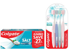 Colgate Active Salt Toothpaste, Germ Fighting Toothpaste for Healthy Gums and Teeth, 500gm & Gentle Enamel Ultra Soft Bristles Manual Toothbrush for adults, Soft Bristles for Enamel Care,Multicolor