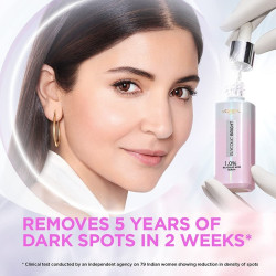 L'Oreal Paris Glycolic Bright Skin Brightening Serum, 15ml 1% Glycolic Acid For Dark Spots, Pigmentation & Uneven Skin Tone + Glycolic Bright Day Cream With Spf17, 15ml, Regime (Pack Of 2)