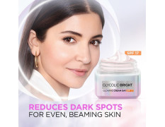 L'Oreal Paris Glycolic bright Day Cream with SPF17, 15 mL + Glycolic Bright Glowing Night Cream, 15 mL, Regime Pack of 2