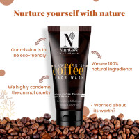 NutriGlow NATURAL'S Coffee Face Cleanser with Yogurt & Honey for Blackhead Removal Face Wash (100 g)