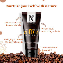 NutriGlow NATURAL'S Coffee Face Cleanser with Yogurt & Honey for Blackhead Removal Face Wash (100 g)