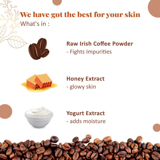 NutriGlow NATURAL'S Coffee Face Cleanser with Yogurt & Honey for Blackhead Removal Face Wash (100 g)