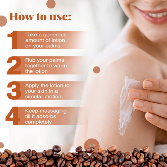 NutriGlow NATURAL'S Raw Irish Coffee Body Lotion to Treat Dull Skin, Lightweight (100 g)