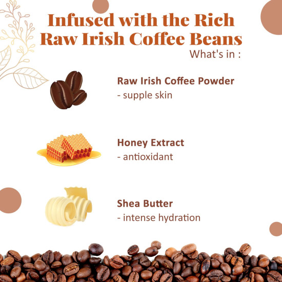 NutriGlow NATURAL'S Raw Irish Coffee Body Lotion to Treat Dull Skin, Lightweight (100 g)