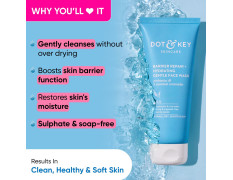 DOT & KEY Barrier Repair + Hydrating Gentle Face Wash With Probiotic|Ceremide Face Wash|Face Wash For Dry Skin,Normal Skin&Sensitive Skin|Gently Cleanses Skin From Dirt&Oil For Unisex,100Ml