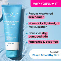 Dot & Key Ceramides Moisturizer with Hyaluronic for Intense Moisturizing and Skin Strengthening | With Probiotic & Rice Water I Barrier Repair Cream | For Dry Skin, Normal Skin & Sensitive Skin | 100g Dot & Key Ceramides Moisturizer with Hyaluronic for Intense Moisturizing and Skin Strengthening | With Probiotic & Rice Water I Barrier Repair Cream | For Dry Skin, Normal Skin & Sensitive Skin | 100g