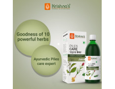 KRISHNA'S HERBAL & AYURVEDA Piles Care Juice - 1000 Ml, Ayurvedic Piles Care Expert, Goodness Of Chitrak Mool, Bachh, Kutaj, Bilav & 6 Other Herbs
