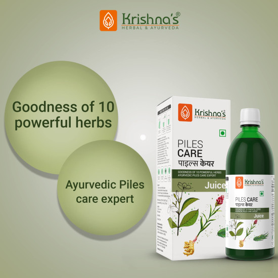 KRISHNA'S HERBAL & AYURVEDA Piles Care Juice - 1000 Ml, Ayurvedic Piles Care Expert, Goodness Of Chitrak Mool, Bachh, Kutaj, Bilav & 6 Other Herbs KRISHNA'S HERBAL & AYURVEDA Piles Care Juice - 1000 Ml, Ayurvedic Piles Care Expert, Goodness Of Chitrak Mool, Bachh, Kutaj, Bilav & 6 Other Herbs