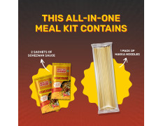 MasterChow Schezwan Noodle Kit | All-in-One Meal Kit - Chilli Garlic Stir Fry Sauce with Hakka Noodles | Ready to Cook Easy Meals | Street Style Chowmein | All-Natural Ingredients | 10 Mins Noodles