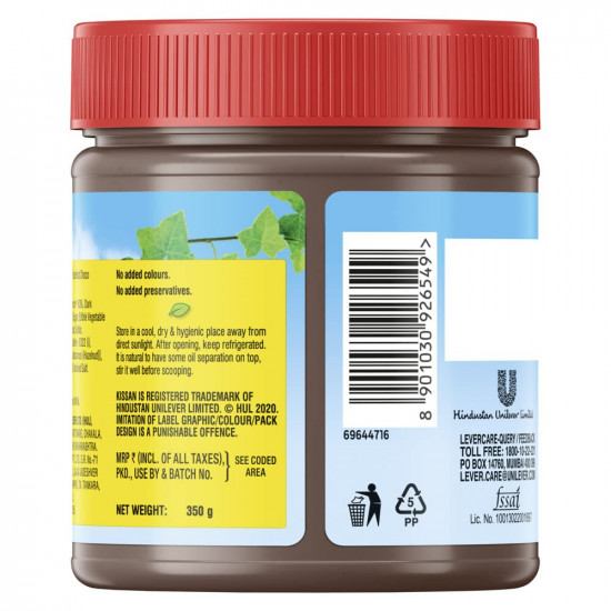 Kissan Hazelnut Choco Peanut Spread | Protein Rich | 30% Dark Chocolate Crème | 350g