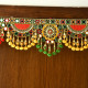 CraftVatika Toran Toranam Hanging Bandarwal for Main Entrance Door Pooja Room Wall Home Decoration Handmade Latest Vintage Traditional Multi Zula Pearl Beads (36.6 Inch Length)