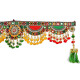 CraftVatika Toran Toranam Hanging Bandarwal for Main Entrance Door Pooja Room Wall Home Decoration Handmade Latest Vintage Traditional Multi Zula Pearl Beads (36.6 Inch Length)