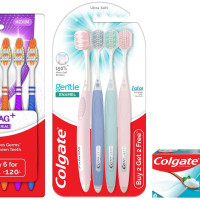 Colgate Active Salt Toothpaste & Gentle Enamel Toothbrush - Germ Fighting & Ultra Soft Bristles