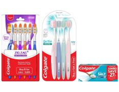 Colgate Active Salt Toothpaste & Gentle Enamel Toothbrush - Germ Fighting & Ultra Soft Bristles