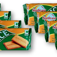 Sunfeast Nice Sugar Sprinkled Biscuits 150g (Pack of 8) Unique