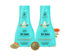 Nat Habit Face Scrub, Five Gram & Clay Fuse Exfoliating Mura For Deep Cleansing, Skin Polishing & Brightening, Provide Clean, Clear & Soft Skin (Pack of 2 x 25 gm)