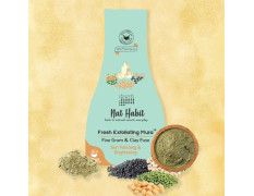 Nat Habit Face Scrub, Five Gram & Clay Fuse Exfoliating Mura For Deep Cleansing, Skin Polishing & Brightening, Provide Clean, Clear & Soft Skin (Pack of 2 x 25 gm)