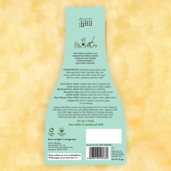 Nat Habit Face Scrub, Five Gram & Clay Fuse Exfoliating Mura For Deep Cleansing, Skin Polishing & Brightening, Provide Clean, Clear & Soft Skin (Pack of 2 x 25 gm) Nat Habit Face Scrub, Five Gram & Clay Fuse Exfoliating Mura For Deep Cleansing, Skin Polishing & Brightening, Provide Clean, Clear & Soft Skin (Pack of 2 x 25 gm)
