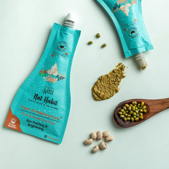 Nat Habit Face Scrub, Five Gram & Clay Fuse Exfoliating Mura For Deep Cleansing, Skin Polishing & Brightening, Provide Clean, Clear & Soft Skin (Pack of 2 x 25 gm) Nat Habit Face Scrub, Five Gram & Clay Fuse Exfoliating Mura For Deep Cleansing, Skin Polishing & Brightening, Provide Clean, Clear & Soft Skin (Pack of 2 x 25 gm)