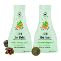 Nat Habit Face Scrub, Urad Jojoba Exfoliating Mura For Fine Facial Hair Reduction And Deep Cleansing, Provide Clean, Clear & Soft Skin (Pack of 2 x 25 gm)