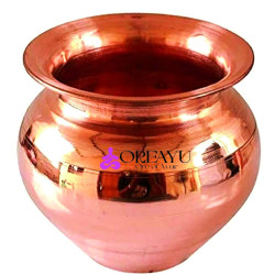 OREAYU Sri Sai Charan Arpan Pooja Copper Lota 400ml