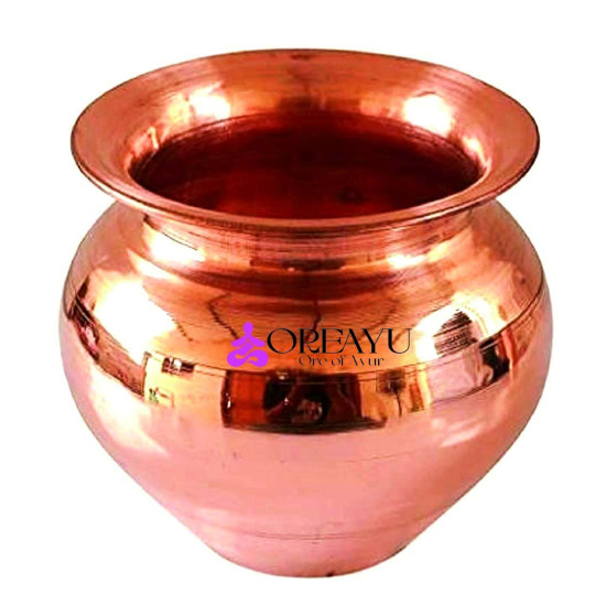 OREAYU Sri Sai Charan Arpan Pooja Copper Lota 400ml