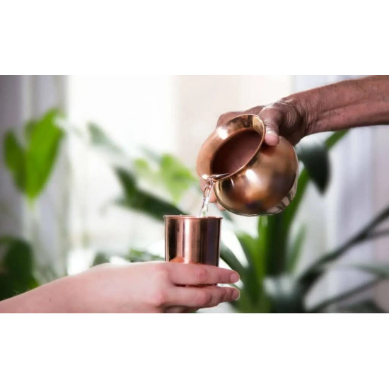 OREAYU Sri Sai Charan Arpan Pooja Copper Lota 400ml