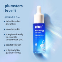 Plum 5% Niacinamide & Rice water Face Serum for Clear & Bright Skin 30ml | Provides Clear, Glowing & Brightening Skin | Lightweight & Beginner Friendly Serum for Women & Men | All Skin Types