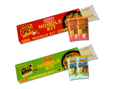 MasterChow Stir-Fry Sauce & Noodle Kit | Basil Stir Fry Sauce with Whole Wheat Noodles + Sweet & Spicy Stir Fry Sauce with Hakka Noodles | Ready to Cook Easy Meals - Serves 2-3 Meals Per Kit