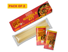 MasterChow Sweet & Spicy Noodle Kit - Pack of 2 | All-in-One Meal Kit - Sweet & Spicy Sauce with Hakka Noodles | Ready To Cook Easy Meals | All-Natural Ingredients | 10 Mins Noodles