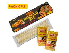 MasterChow Schezwan Noodle Kit - Pack of 2 | All-in-One Meal Kit - Chilli Garlic Stir Sauce with Hakka Noodles | Ready To Cook Easy Meals | Street Style Chowmein | All-Natural Ingredients | 10 Mins Noodles