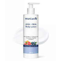 WishCare 10% AHA + 1% BHA Body Lotion for Men & Women - Body lotion for dry skin - Detans, Smooths Rough & Bumpy Skin 200ml