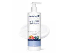 WishCare 10% AHA + 1% BHA Body Lotion for Men & Women - Body lotion for dry skin - Detans, Smooths Rough & Bumpy Skin 200ml