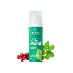 Nat Habit All Day Face Cream, Fresh Whipped Pomegranate Face Malai, Tulsi PhytoActive - For Hot & Dry Weather, All Skin Types Moisturization (13 to 19yrs, 30g)