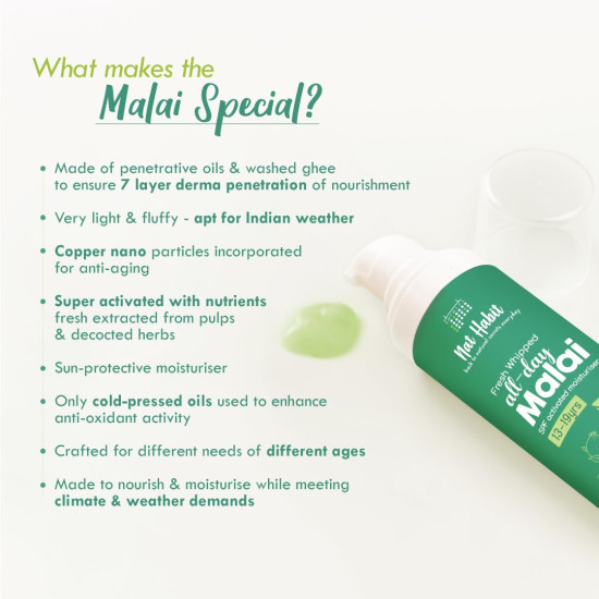Nat Habit All Day Face Cream, Fresh Whipped Pomegranate Face Malai, Tulsi PhytoActive - For Hot & Dry Weather, All Skin Types Moisturization (13 to 19yrs, 30g) Nat Habit All Day Face Cream, Fresh Whipped Pomegranate Face Malai, Tulsi PhytoActive - For Hot & Dry Weather, All Skin Types Moisturization (13 to 19yrs, 30g)