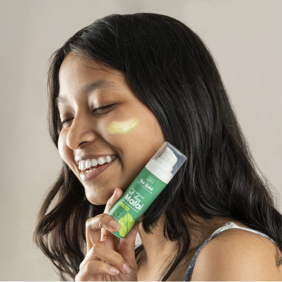 Nat Habit All Day Face Cream, Fresh Whipped Pomegranate Face Malai, Tulsi PhytoActive - For Hot & Dry Weather, All Skin Types Moisturization (13 to 19yrs, 30g) Nat Habit All Day Face Cream, Fresh Whipped Pomegranate Face Malai, Tulsi PhytoActive - For Hot & Dry Weather, All Skin Types Moisturization (13 to 19yrs, 30g)