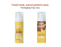 Nat Habit All Day Face Cream Fresh Whipped Flax Carrot Face Malai With Vitamins E, C & Omega+ For Hot Humid Weather Face Moisturization & Sun Protection (Ages 35+) - 30g