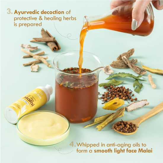 Nat Habit All Day Face Cream Fresh Whipped Flax Carrot Face Malai With Vitamins E, C & Omega+ For Hot Humid Weather Face Moisturization & Sun Protection (Ages 35+) - 30g