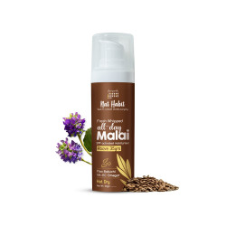 Nat Habit All Day Face Cream, Fresh Whipped Flax Bakuchi Face Malai With Vitamins E, C & Omega+ For Hot Dry Weather Face Moisturization & Sun Protection (Ages 35+, 30g)