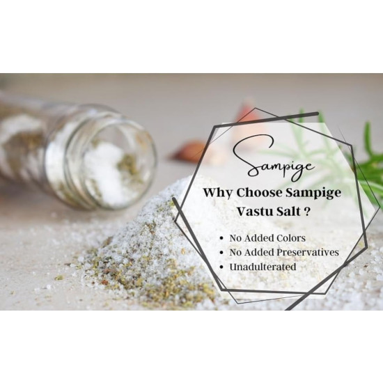 Sampige Vastu Salt (900G) Sea Salt Vastu sea salt and Removal of Negative Energy 900 gram