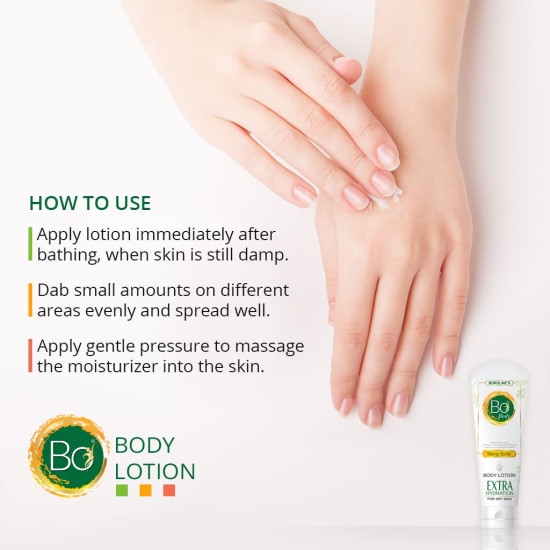 BOROLINE Bo Body Lotion 250 ML With Deep Moisturizer Mango Butter for Dry Skin, Enriched With Lanolin Oil, Glycerin