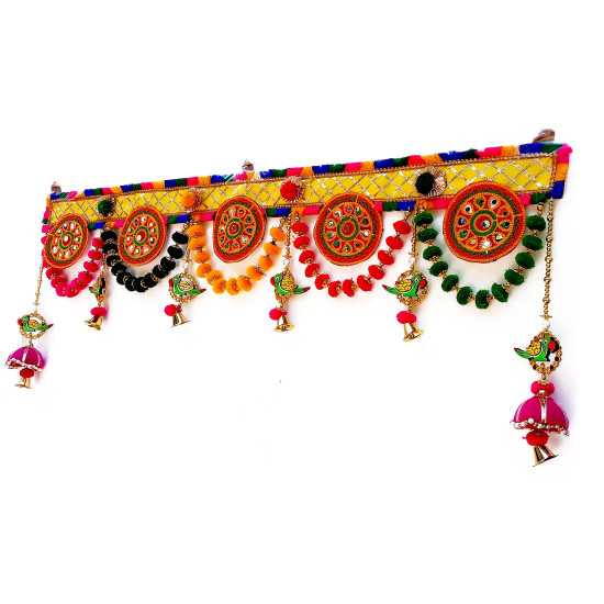 CraftVatika Toran Toranam Hanging Bandarwal for Main Entrance Door Pooja Room Wall Home Decoration Handmade Latest Traditional Design (Type 8), 94 Cm,Multicolour CraftVatika Toran Toranam Hanging Bandarwal for Main Entrance Door Pooja Room Wall Home Decoration Handmade Latest Traditional Design (Type 8), 94 Cm,Multicolour