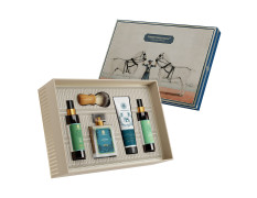 Forest Essentials Gentlemen's Gift Box | Luxuriously Scented Sandalwood & Orange Peel Gift Set for Men with Face Wash, Shaving Cream, After Shave Spray & Facial Moisturizer | Birthday & Anniversary Gift for Him | 5 Piece Gift Set