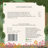 Forest Essentials Gentlemen's Gift Box | Luxuriously Scented Sandalwood & Orange Peel Gift Set for Men with Face Wash, Shaving Cream, After Shave Spray & Facial Moisturizer | Birthday & Anniversary Gift for Him | 5 Piece Gift Set