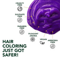 Paradyes Semi-permanent Electric Purple DIY Conditioner Based Hair Colour infused with Aloe-vera, Bhringaraj, Brahmi, Almonds & Amla 120 gm Paradyes Semi-permanent Electric Purple DIY Conditioner Based Hair Colour infused with Aloe-vera, Bhringaraj, Brahmi, Almonds & Amla 120 gm