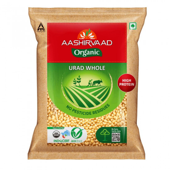 Aashirvaad Organic Urad Whole Dal, 1kg