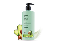 Plum Avocado & Argan Frizz Control Shampoo | for Curly, Wavy & Frizzy Hair | Sulphate & Parabens Free | with Aloe Vera Extract | Reduces Frizz, Retains Moisture & Conditions Strands | 250ml