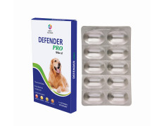 Medfly Healthcare Defender Pro Deworming Tablet for Dogs of All Life Stages (Pack of 1) | Natural & Herbal Ingredients | Effective Formula to Kill & Expel Parasites | 10 Tablets Per Pack