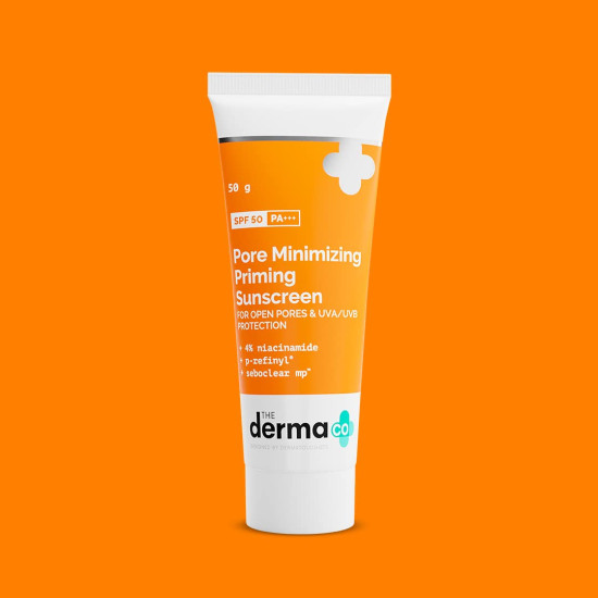 The Derma Co Pore Minimizing Priming Sunscreen With Spf 50 & Pa+++ For Open Pores & Uva/Uvb Protection - 50G All Skin Type
